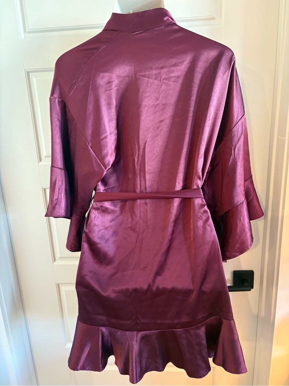 Victoria's Secret Satin Robe with Ruffle Hem - Picture 2 of 3